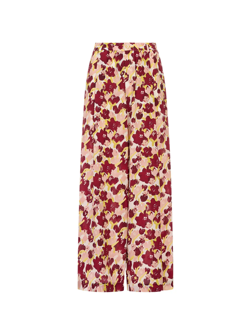 Marni Secret Bouquet-print trousers - Rosso