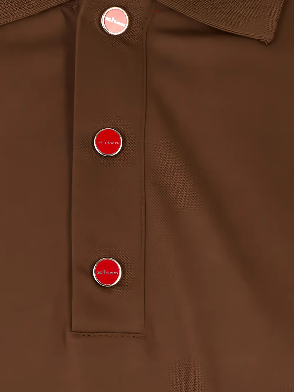 Kiton Katoenen poloshirt met korte mouwen Bruin