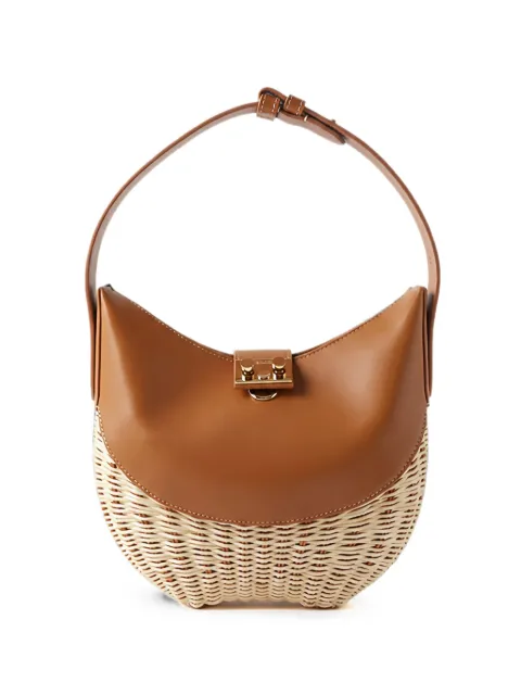 Rodo small Paris wicker leather tote bag