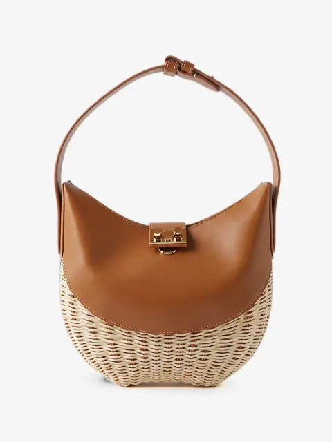 Rodo small Paris wicker leather tote bag