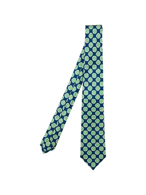 Kiton geometric-print tie