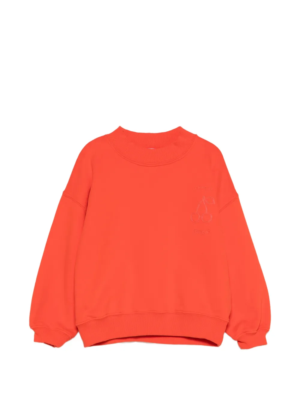 Bonpoint cherry-embroidered sweatshirt - Orange