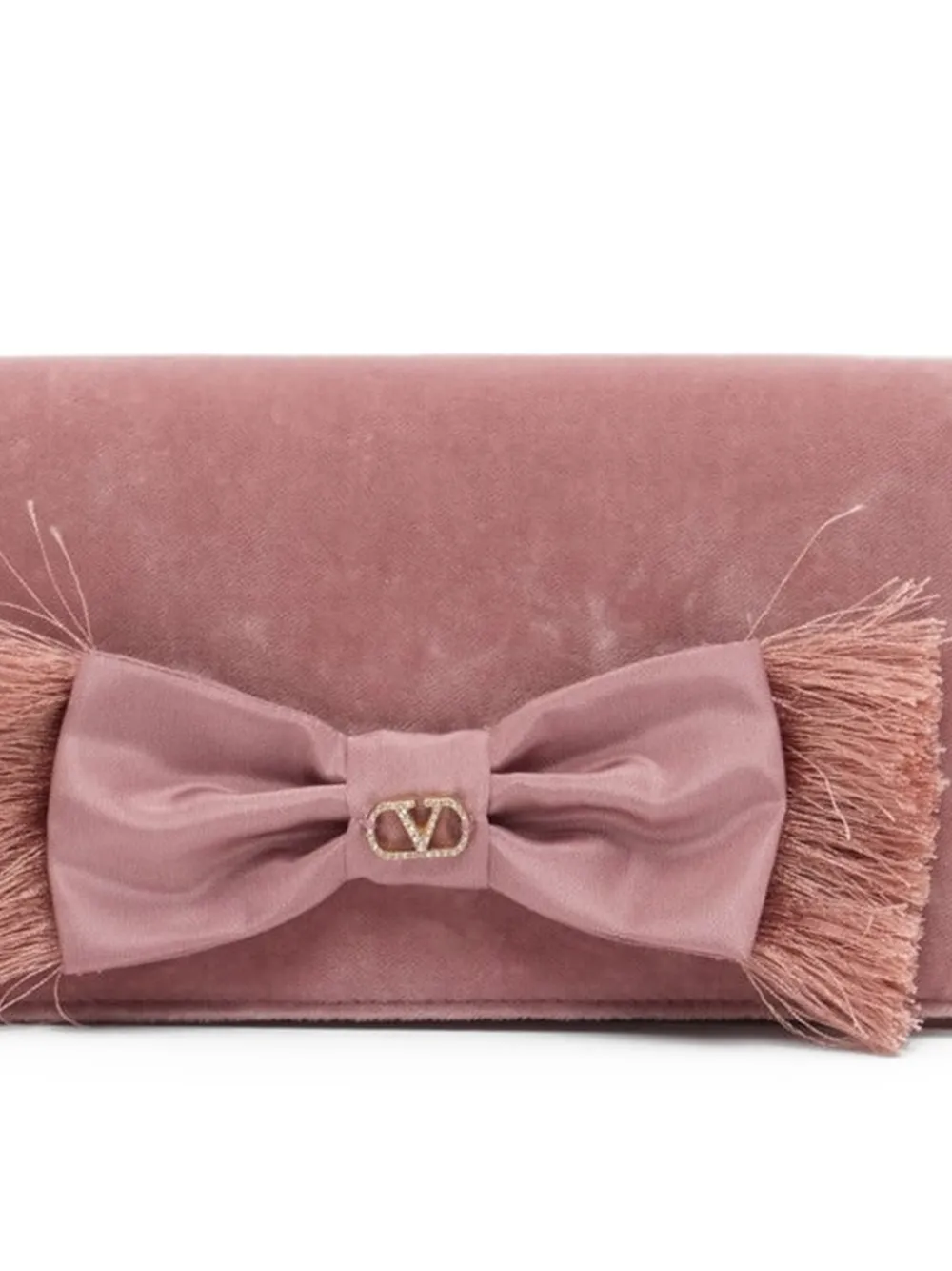 Valentino Garavani VLogo Signature clutch met strik Roze