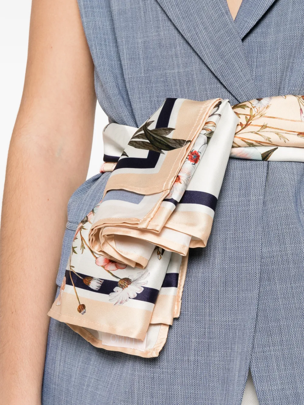 LIU JO Mouwloos gilet met sjaalriem Blauw