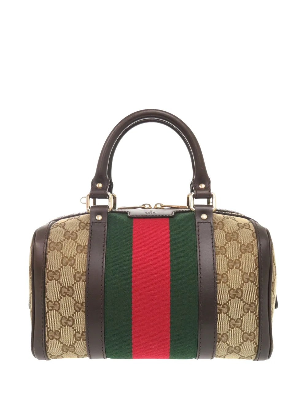 Gucci Pre-Owned 2000-2015 Small GG Canvas Web Joy Boston Bag satchel - Toni neutri