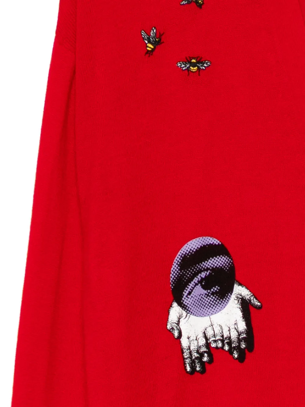 Undercover Vest met grafische print en V-hals Rood