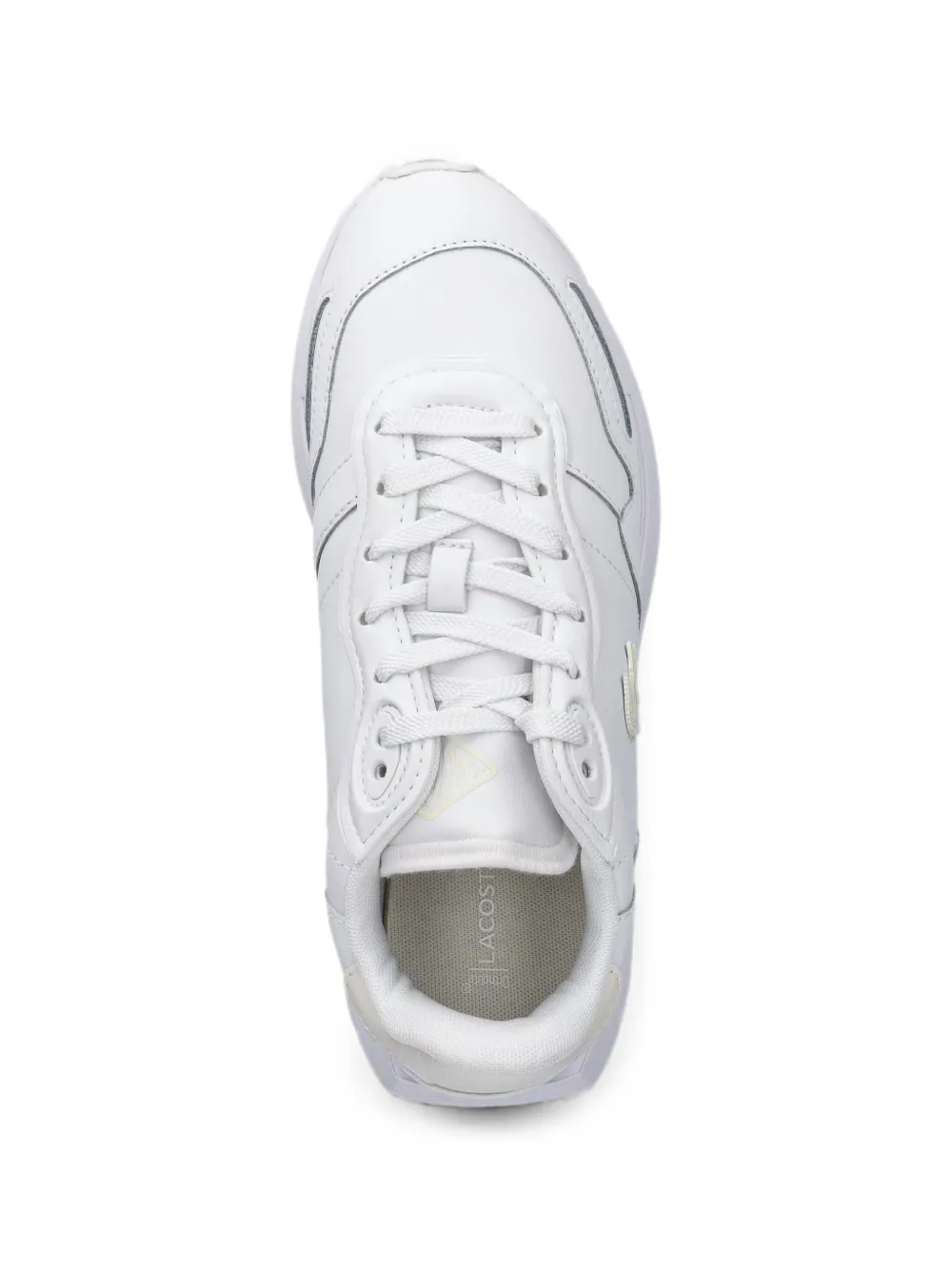 Lacoste logo-patch panelled sneakers Wit