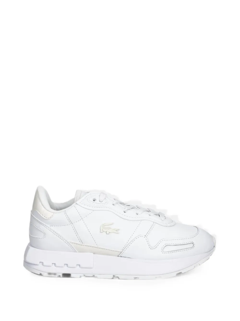 Lacoste logo-patch panelled sneakers - Weiß