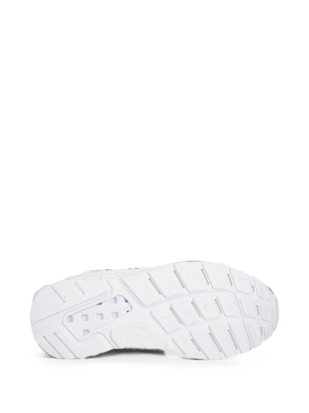 Lacoste logo-patch panelled sneakers Wit