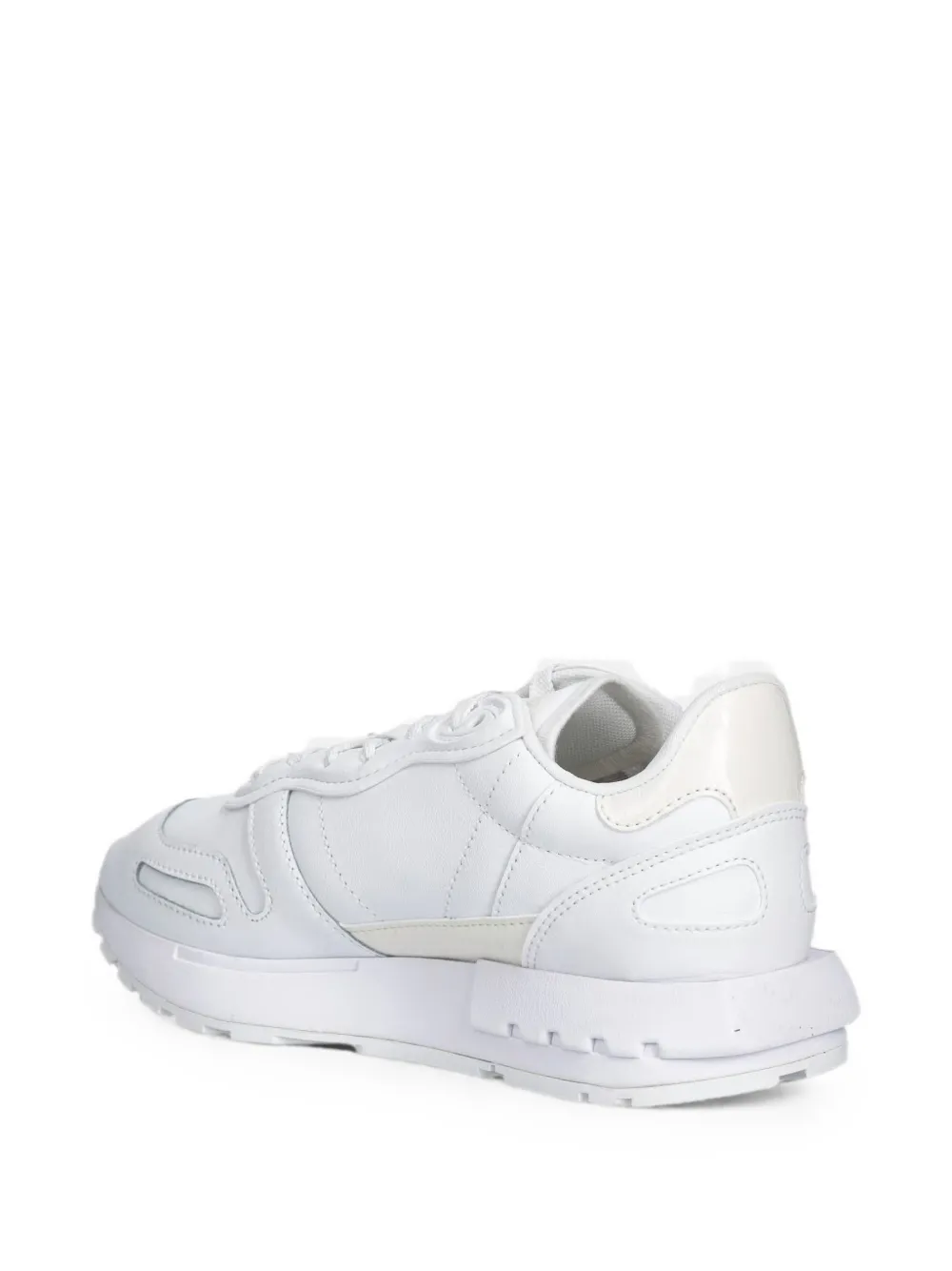 Lacoste logo-patch panelled sneakers Wit