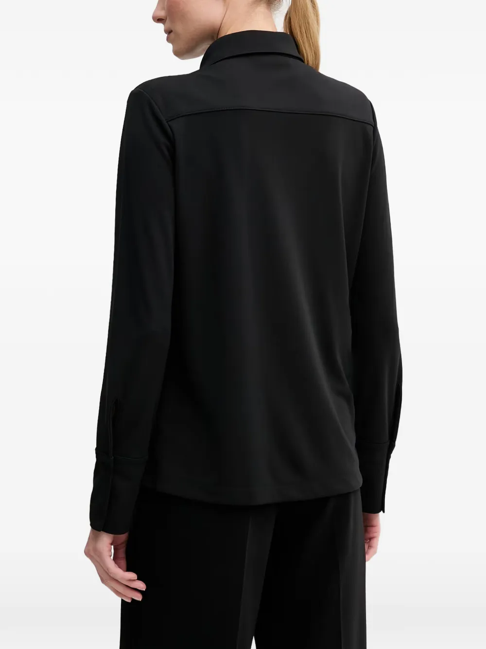 Lacoste Overhemd met logopatch Zwart