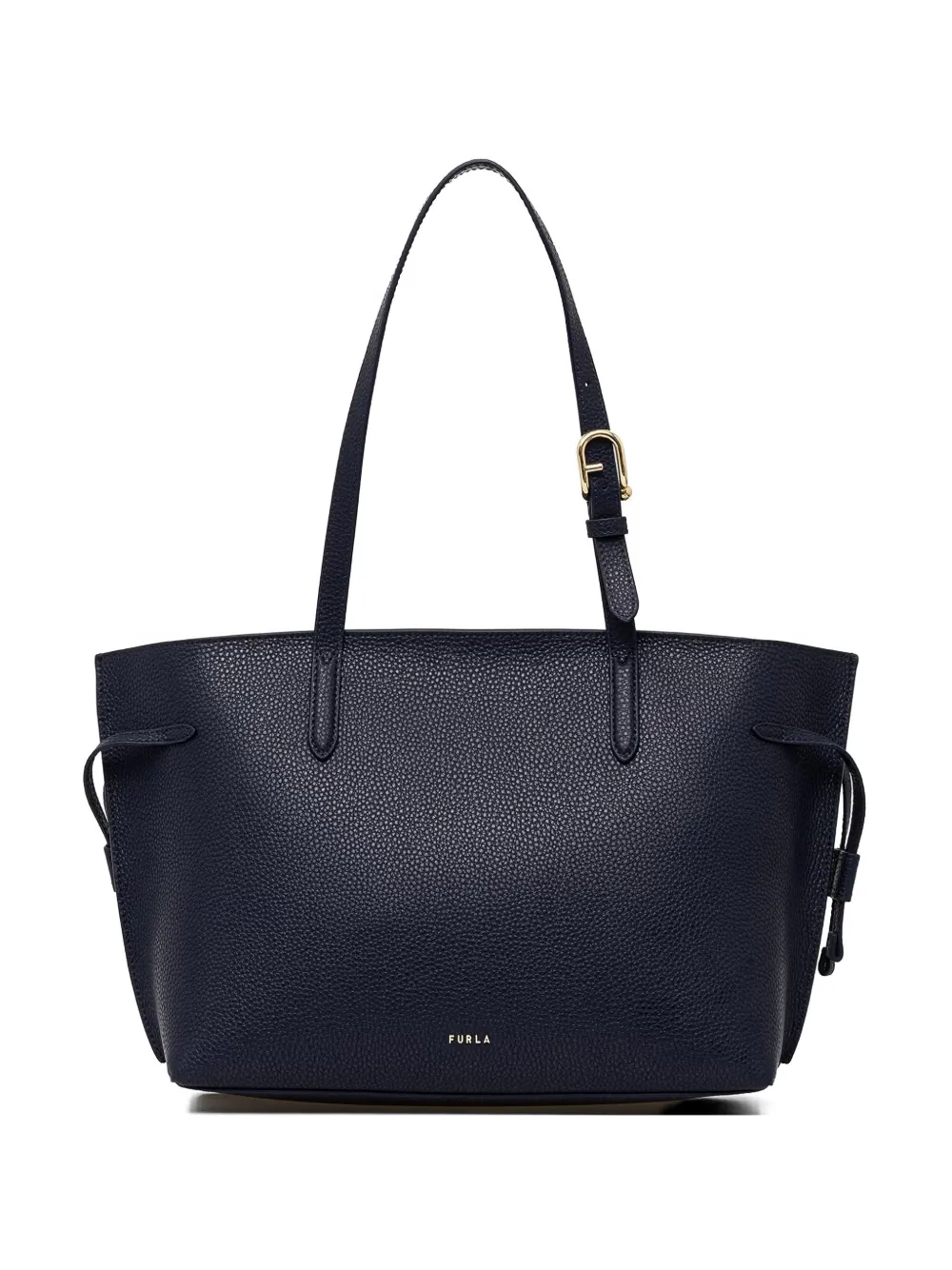 Furla large Ava grained-leather drawstring tote bag - Blu