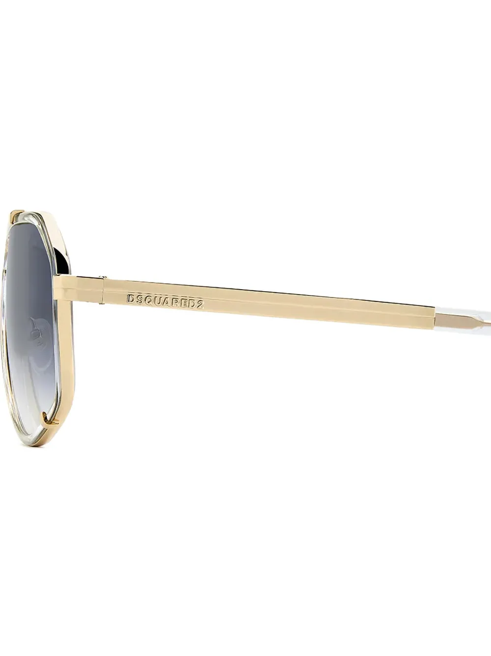 DSQUARED2 EYEWEAR Zonnebril met geometrisch montuur Goud