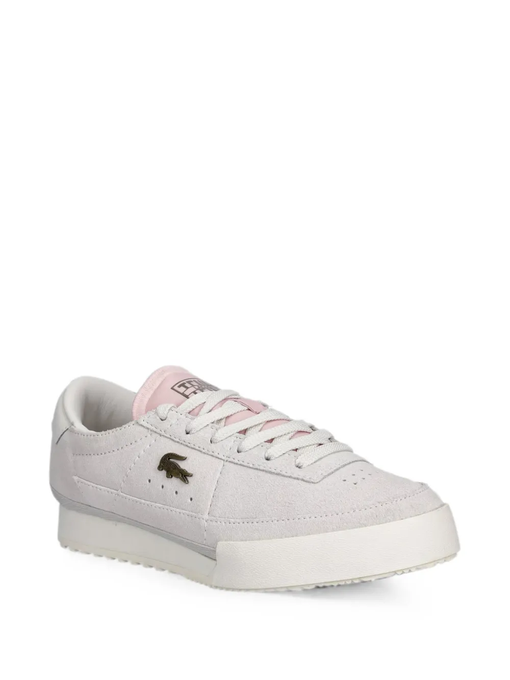 Lacoste Aura logo-plaque suede sneakers Grijs