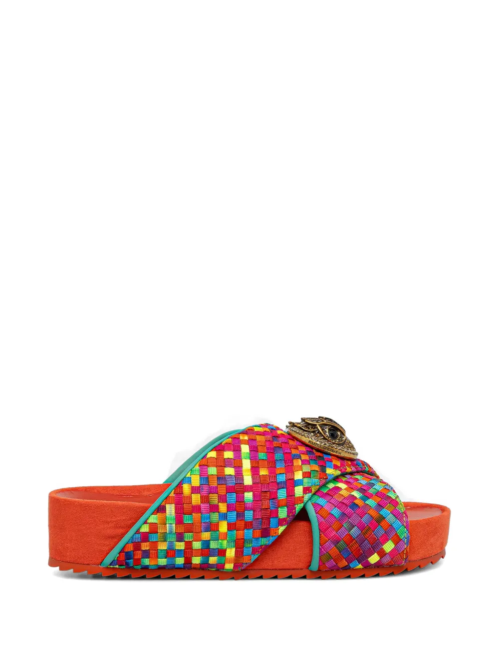 Kurt Geiger London Chelsea Eagle-head woven sandals - Arancione