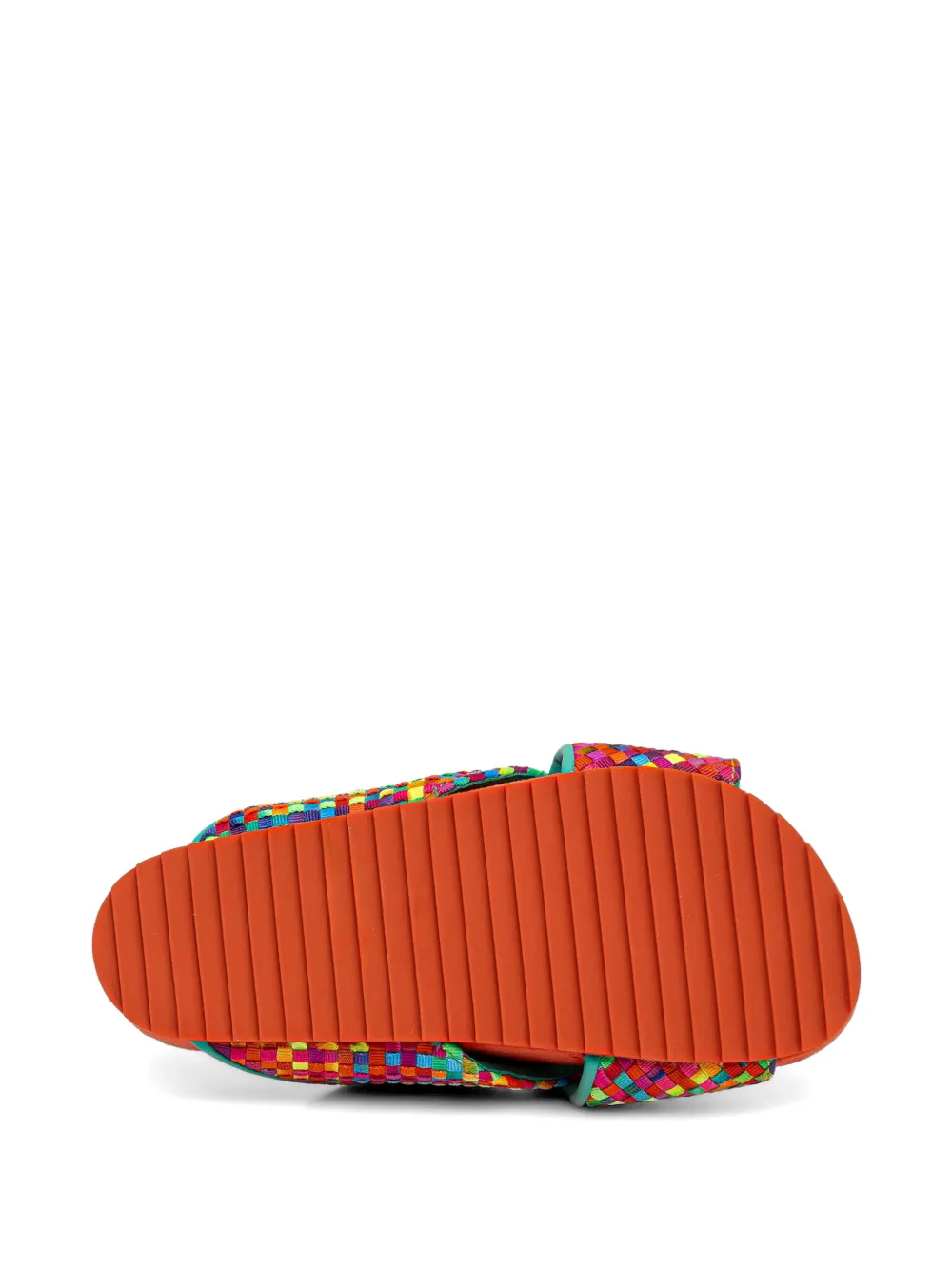 Kurt Geiger London Chelsea Eagle-head woven sandals Oranje