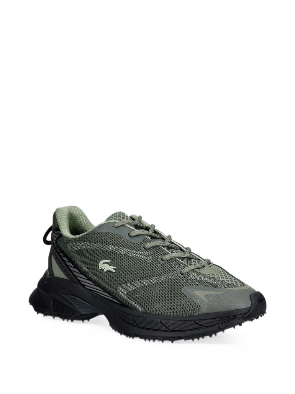 Lacoste L003 Neo Shot logo-patch mesh sneakers Groen