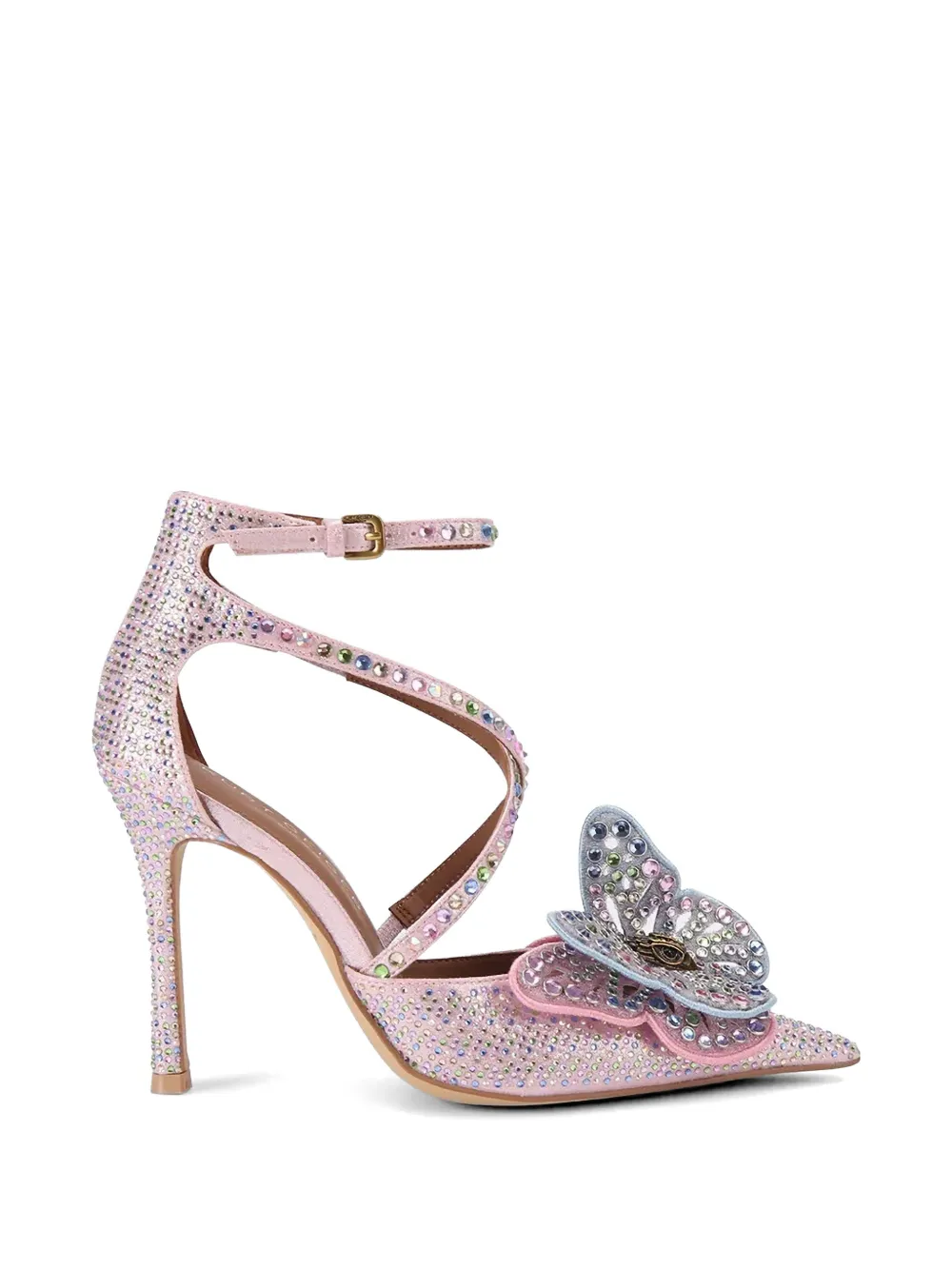 Kurt Geiger London crystal-embellished butterfly pumps Roze
