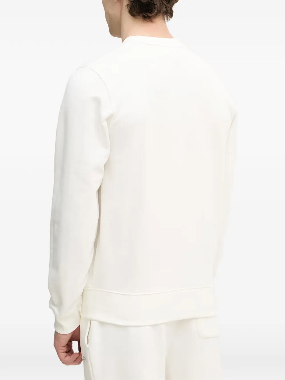 Lacoste Sweater met logo-reliëf Wit