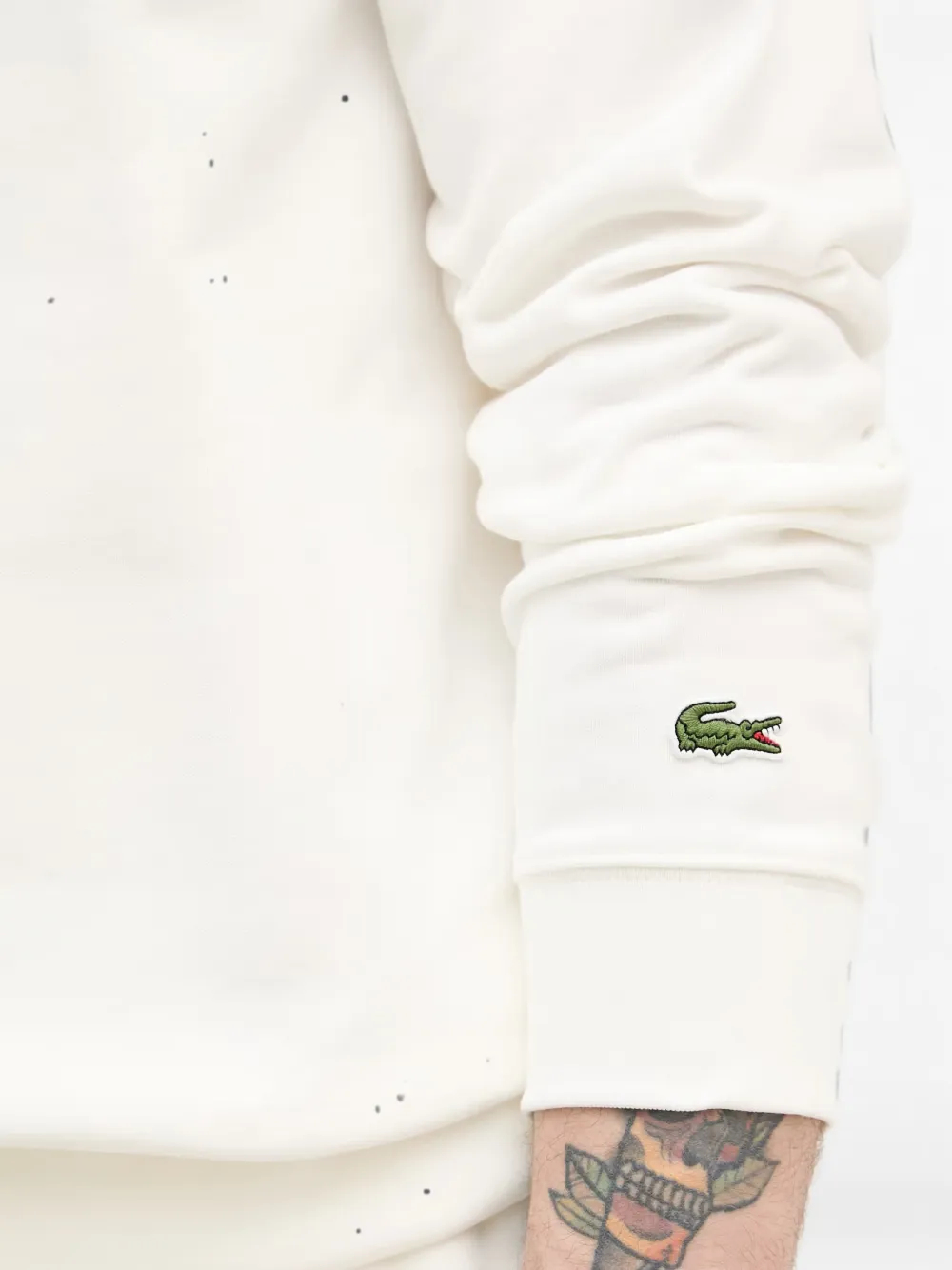 Lacoste Sweater met logo-reliëf Wit