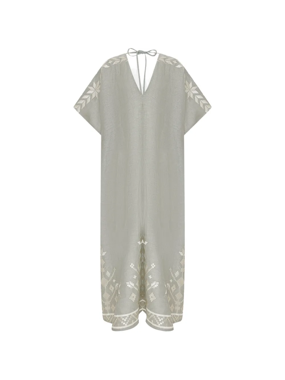 GREEK ARCHAIC KORI V-neck midi dress - Grigio