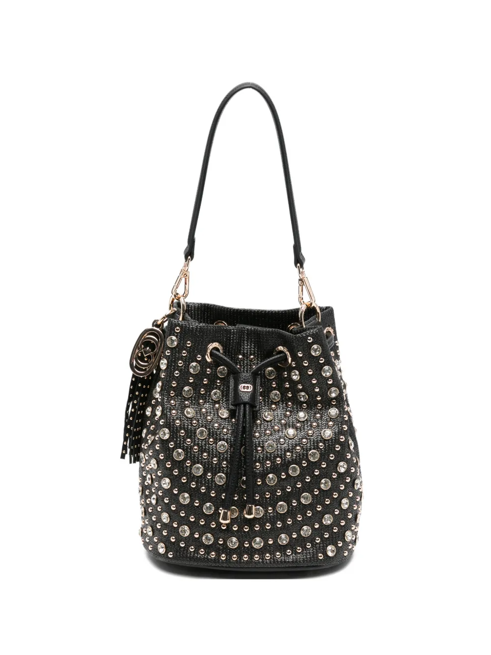 La Carrie Andromeda studded-embellished bucket bag - Nero