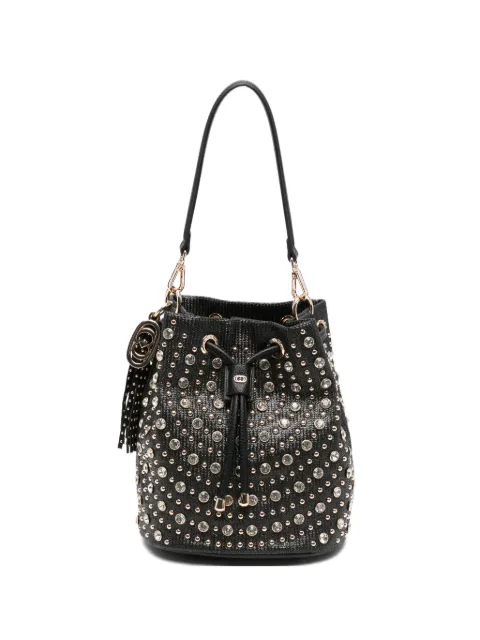 La Carrie Andromeda studded-embellished bucket bag