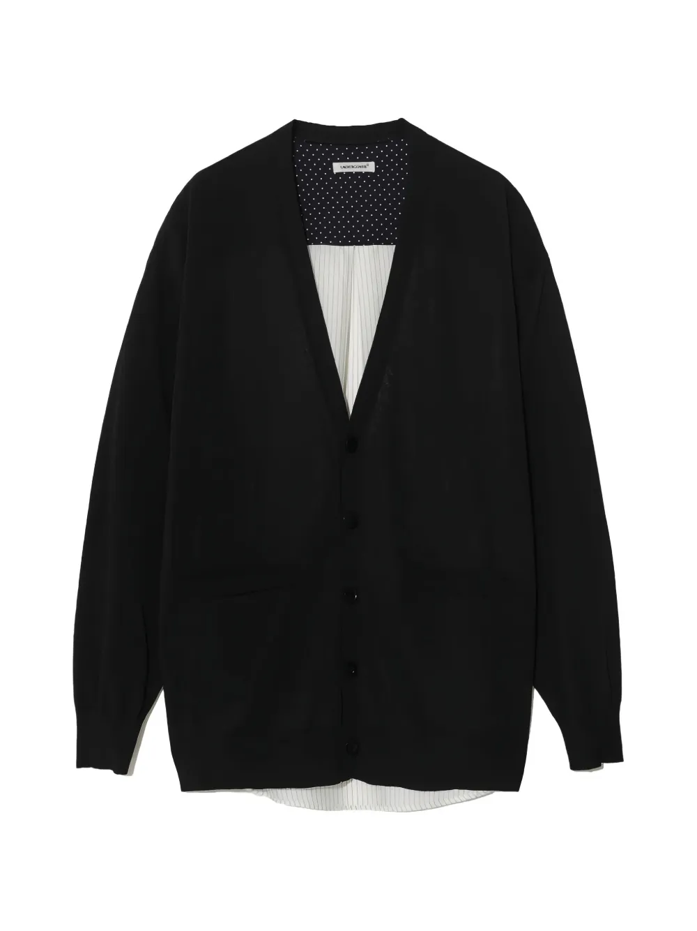 Undercover panelled polka-dot cardigan - Nero