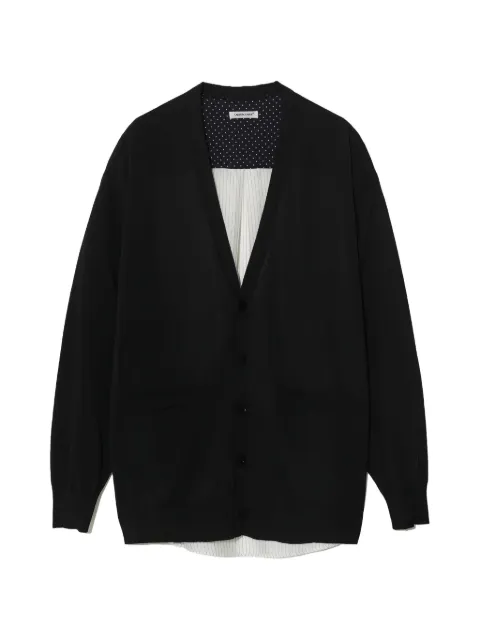 Undercover panelled polka-dot cardigan