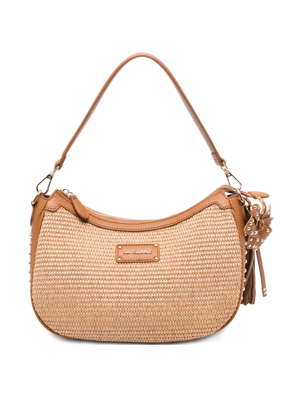 La Carrie La Plage stud-embellished shoulder bag - Toni neutri
