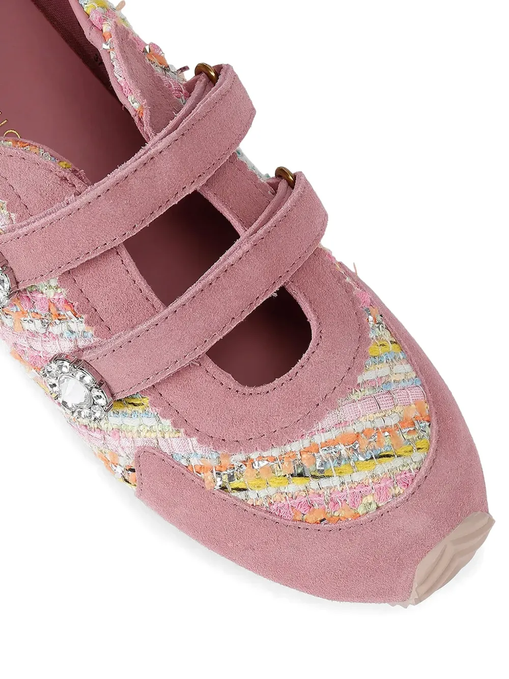 Kurt Geiger London Islington Mary Jane crystal-embellished sneakers Roze
