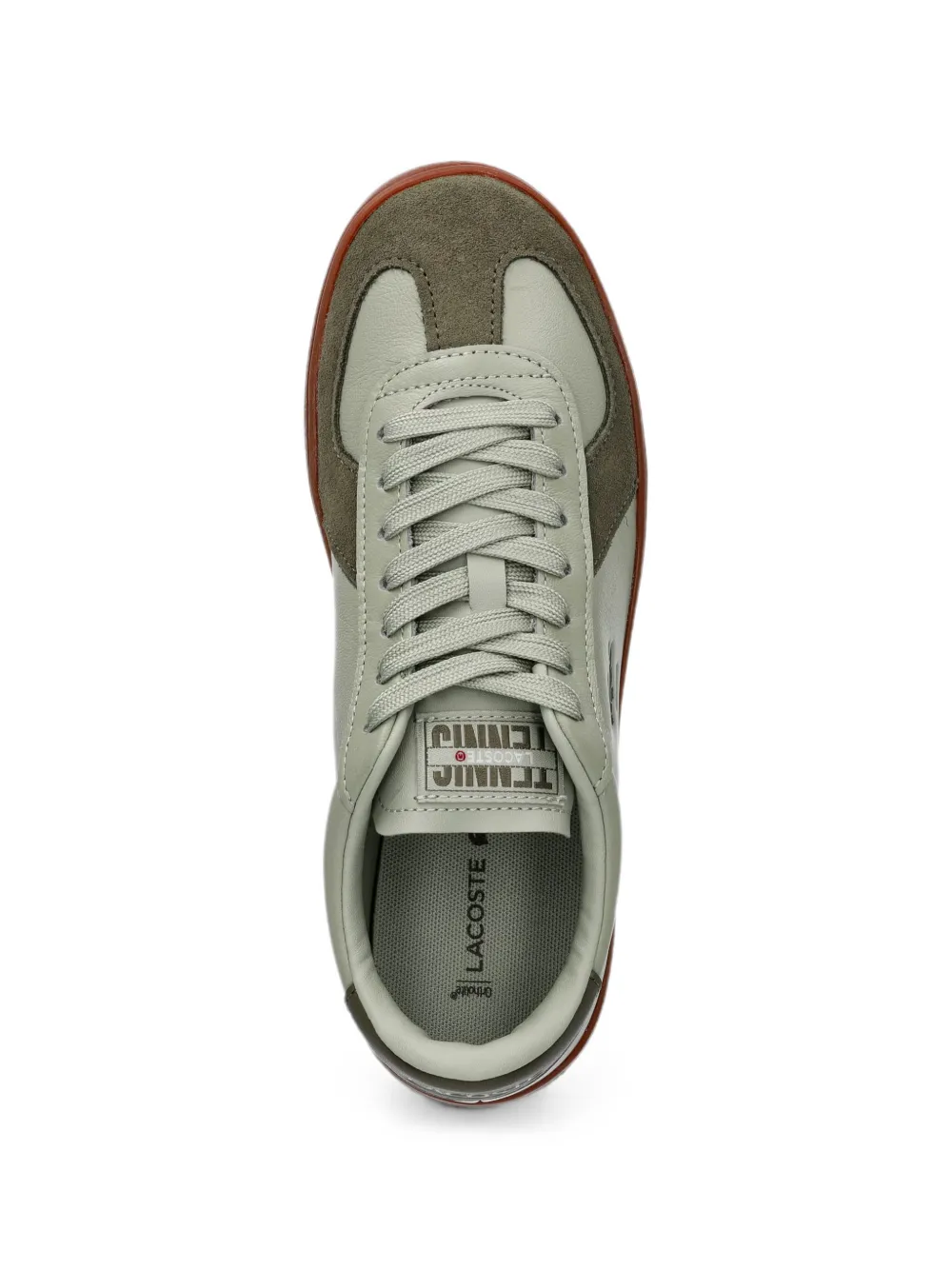 Lacoste Baseshot Pro suede-panelled logo-print sneakers Groen
