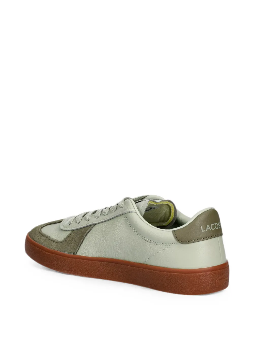 Lacoste Baseshot Pro suede-panelled logo-print sneakers Groen
