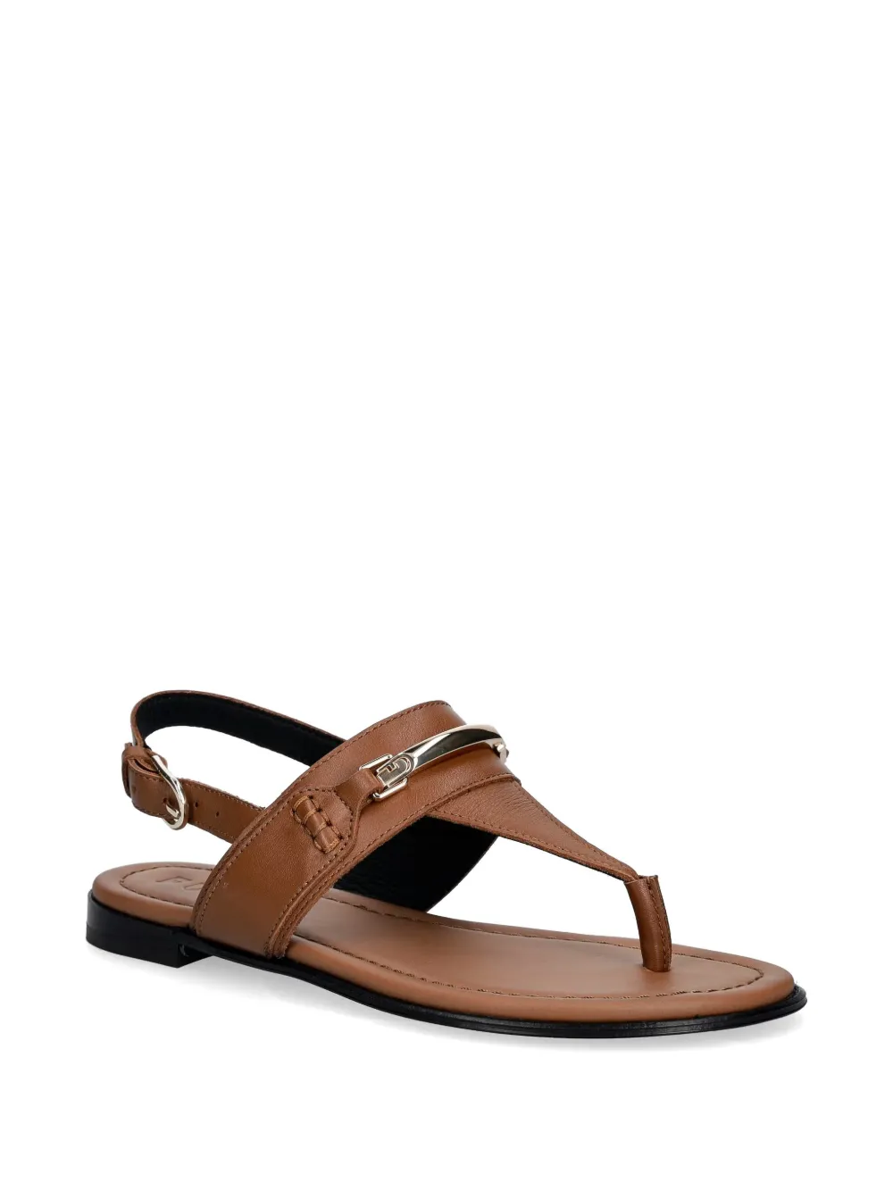 Furla logo-plaque buckled sandals Bruin