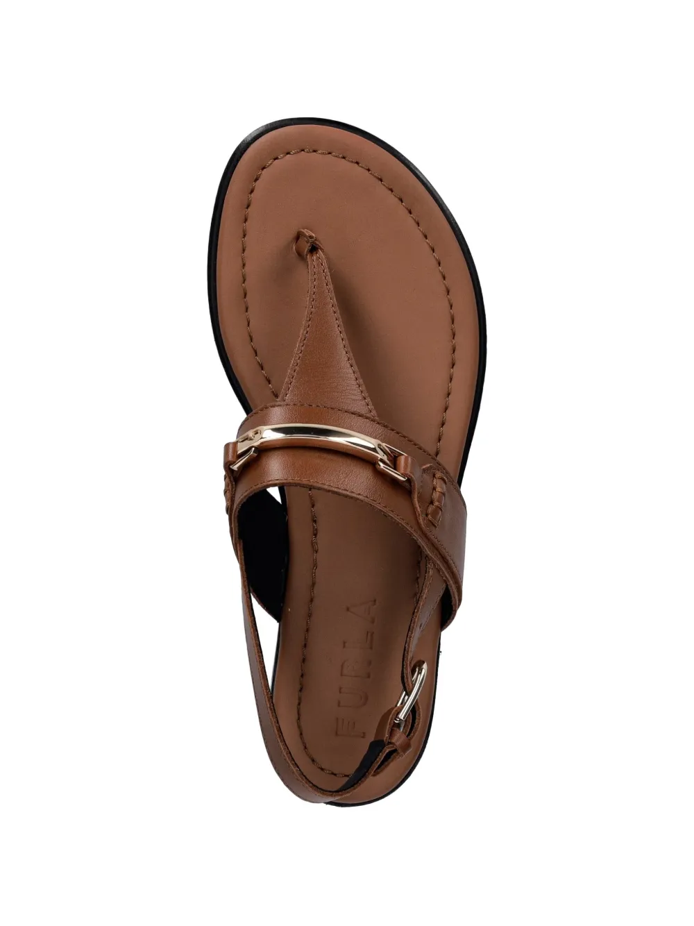 Furla logo-plaque buckled sandals Bruin