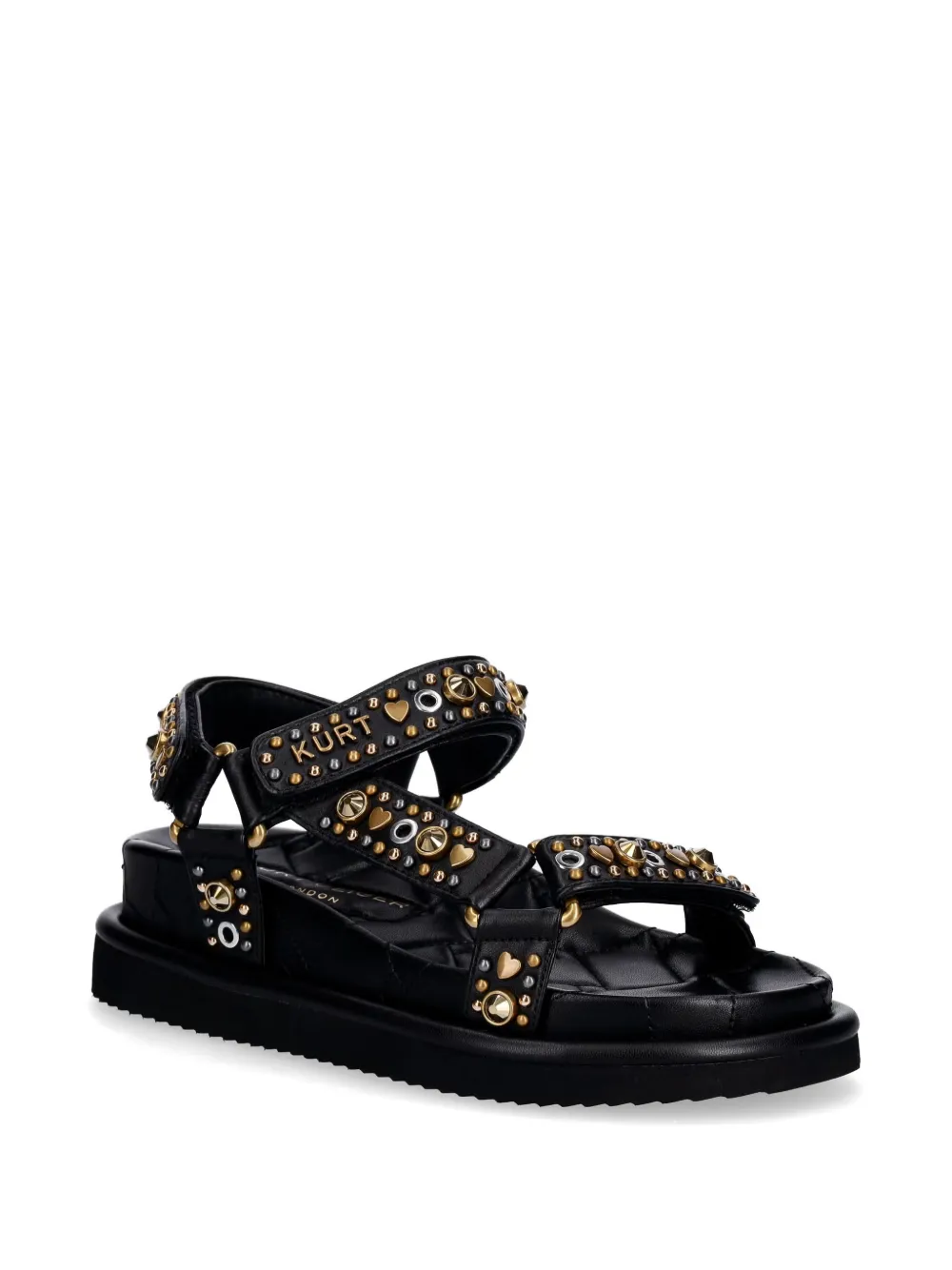 Kurt Geiger London Orson quilted stud-embellished sandals Zwart
