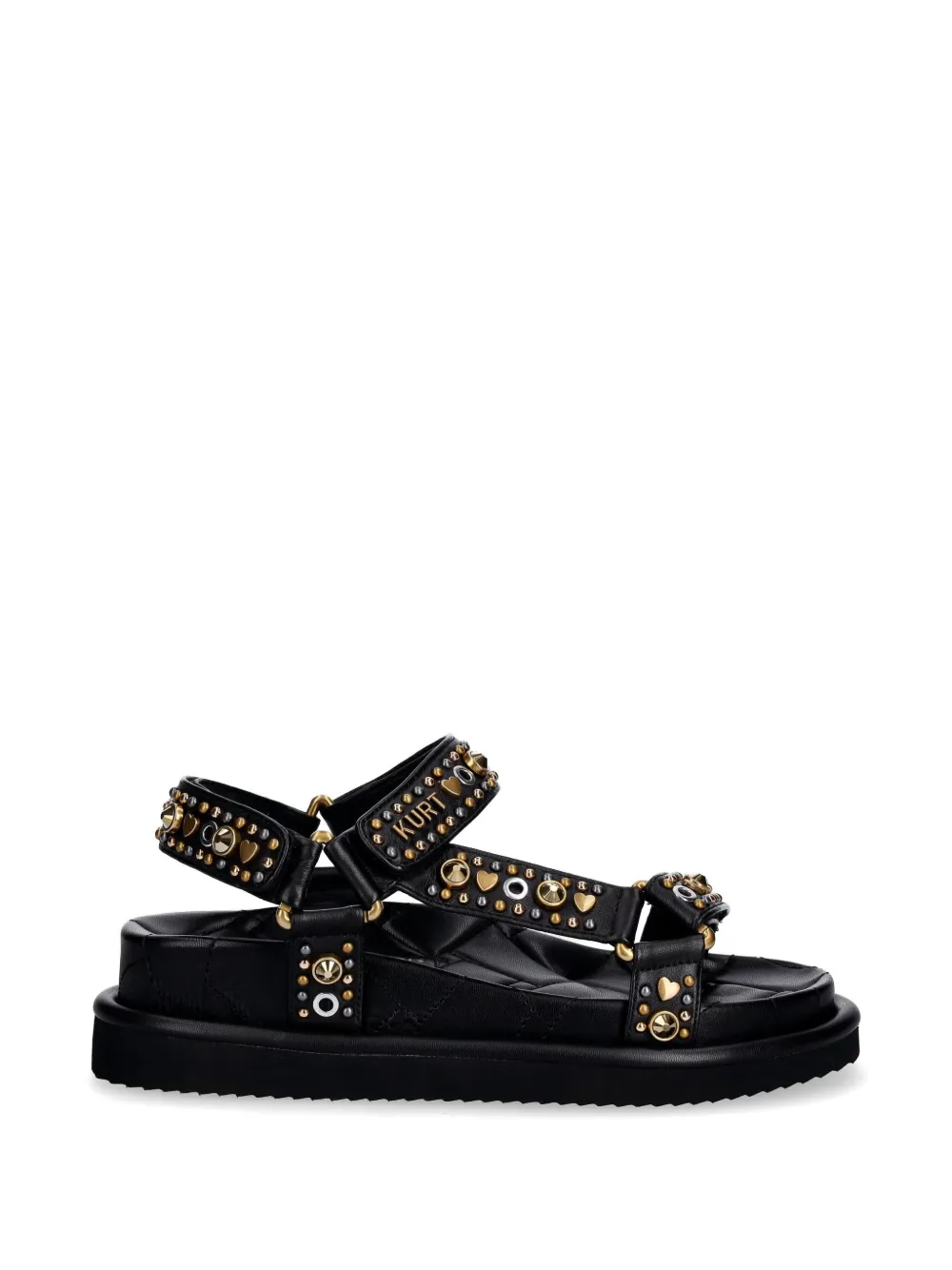 Kurt Geiger London Orson quilted stud-embellished sandals Zwart