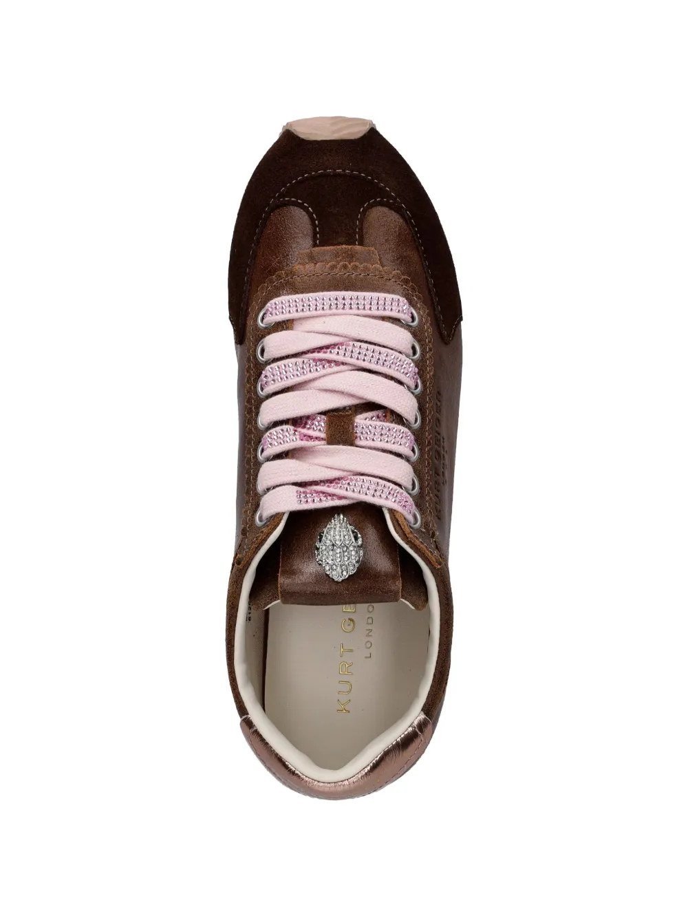 Kurt Geiger London crystal-embellished Eagle-head sneakers Bruin