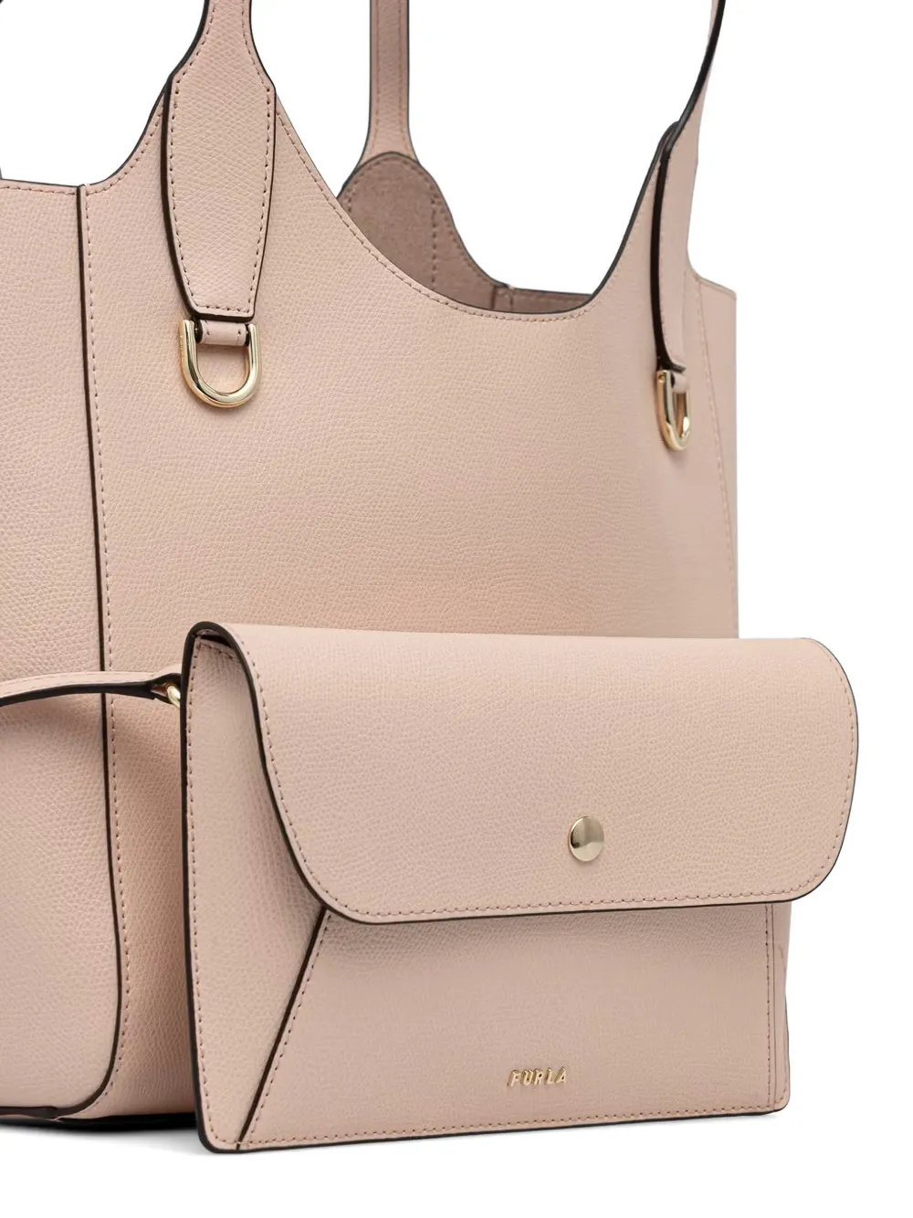 Furla Leren shopper Roze