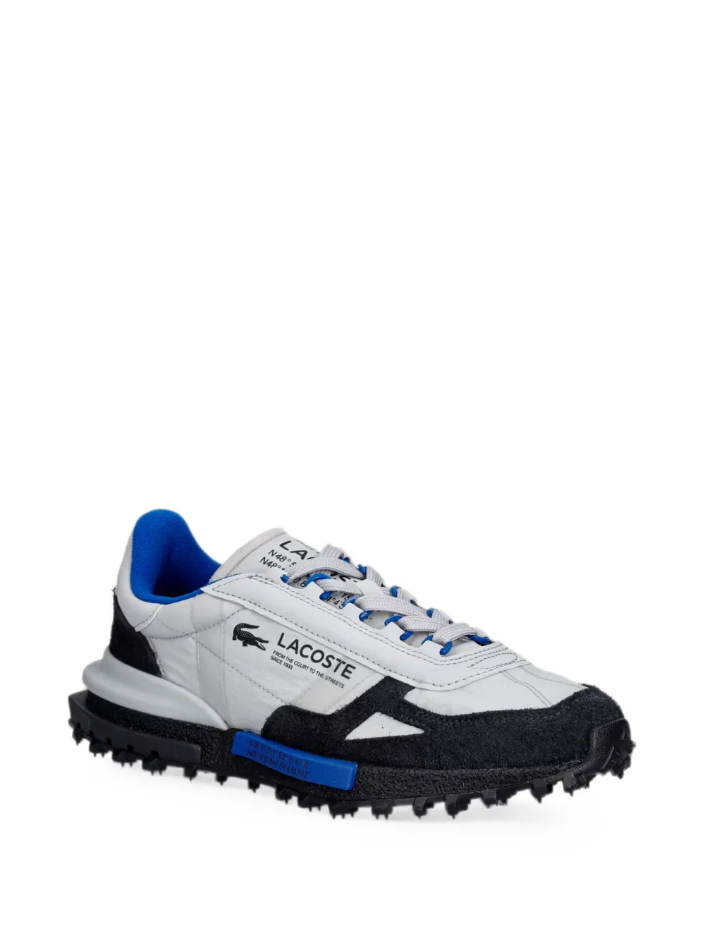 Lacoste Elite Active suede-panelled logo-print sneakers Grijs