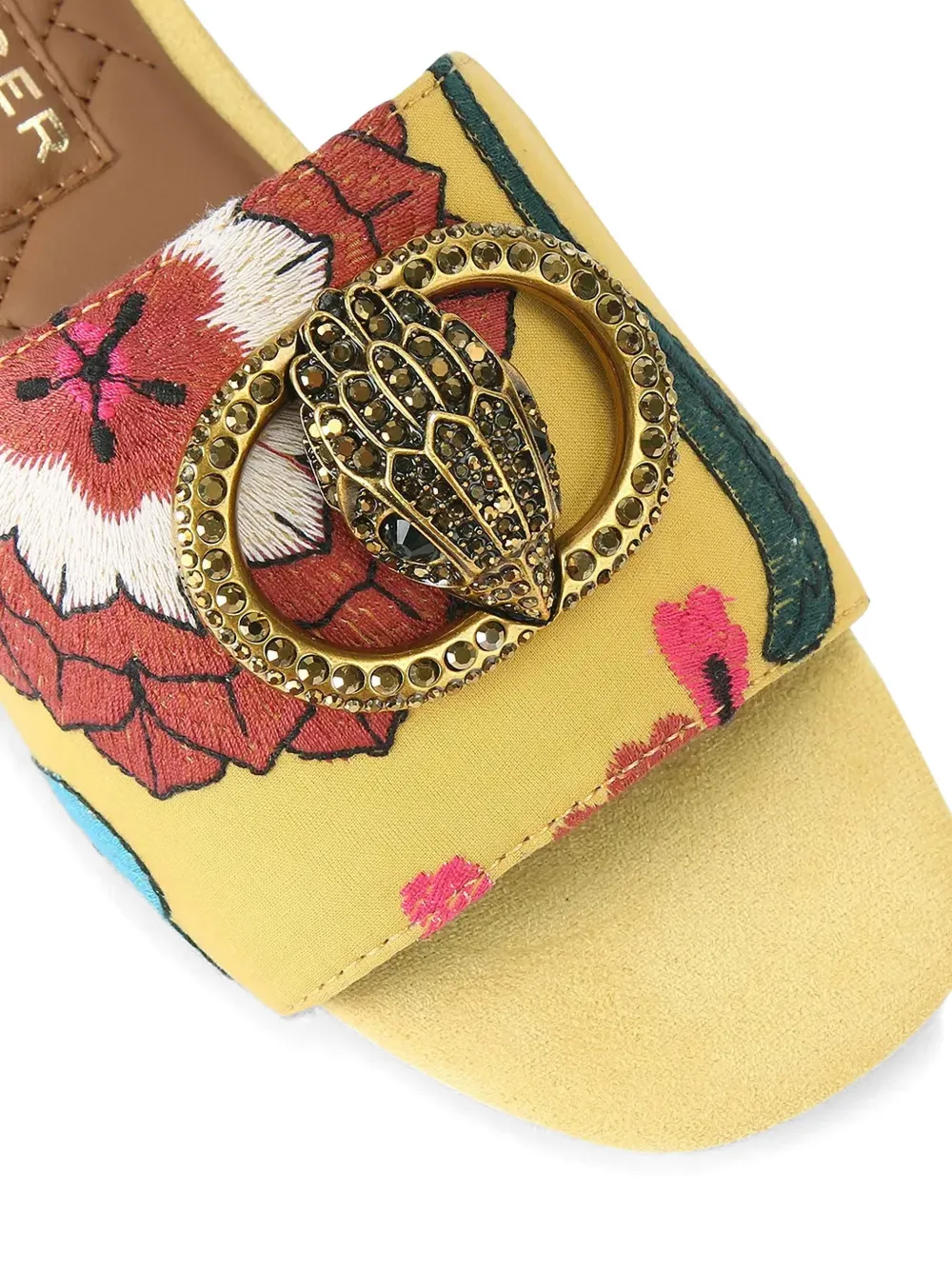 Kurt Geiger London Chelsea floral-embroidered sandals Geel