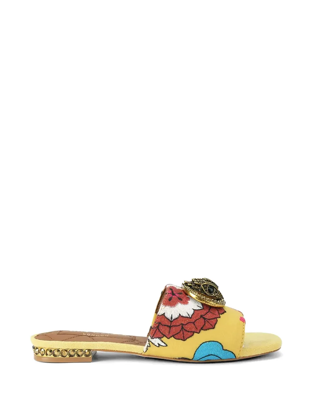 Kurt Geiger London Chelsea floral-embroidered sandals - Giallo