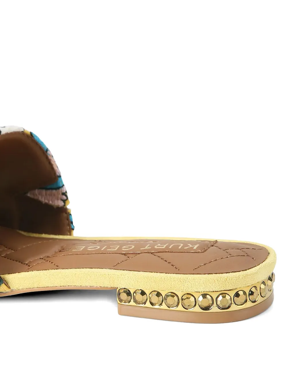 Kurt Geiger London Chelsea floral-embroidered sandals Geel