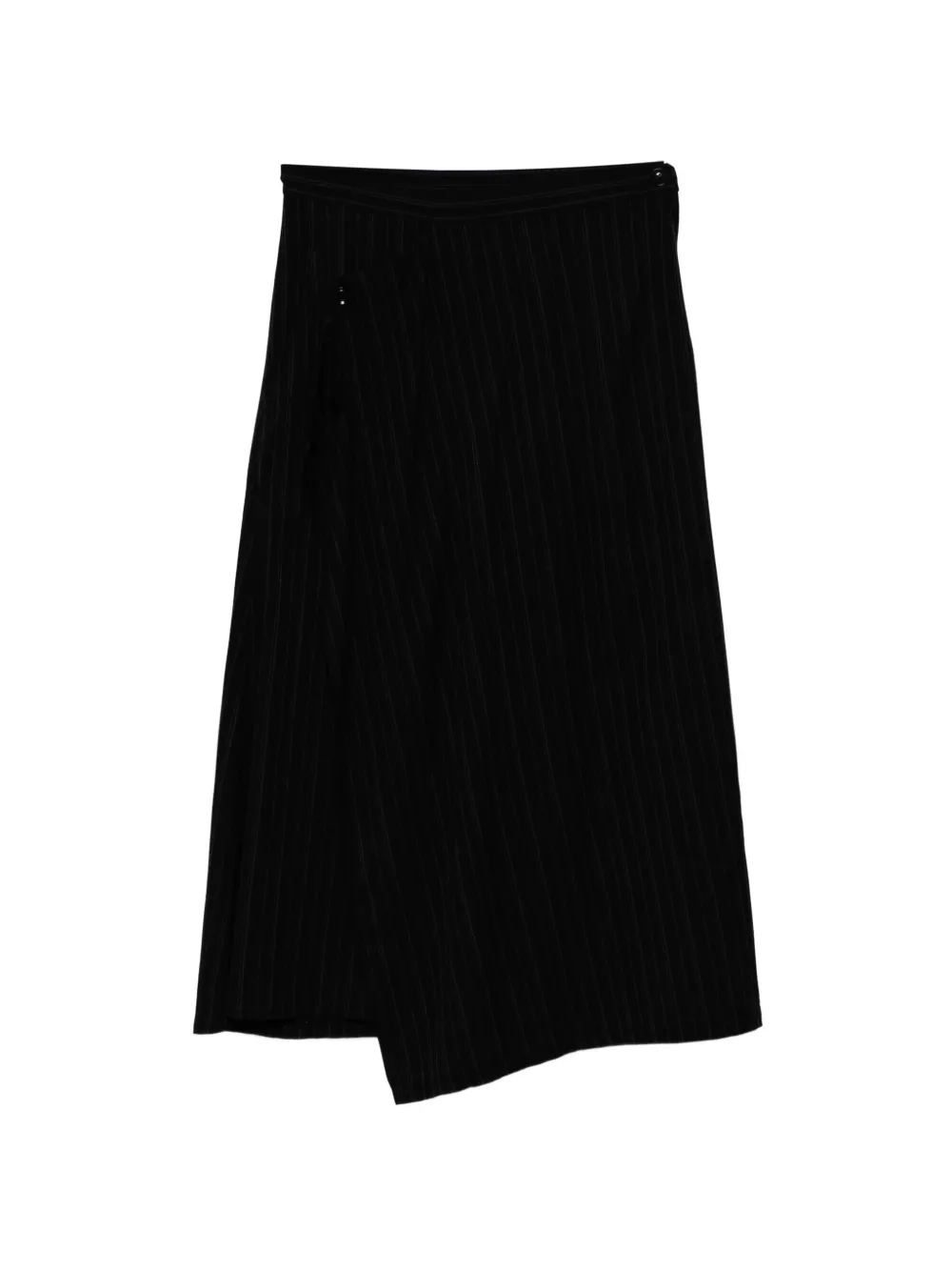 Y's pinstripe asymmetric skirt - Black