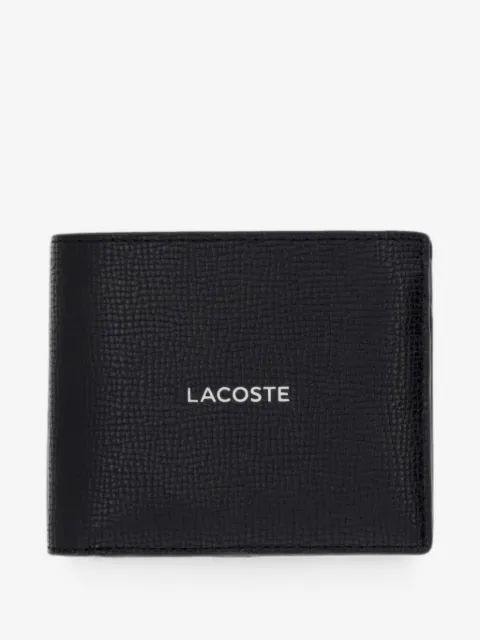 Lacoste Ossian medium logo-print textured leather wallet