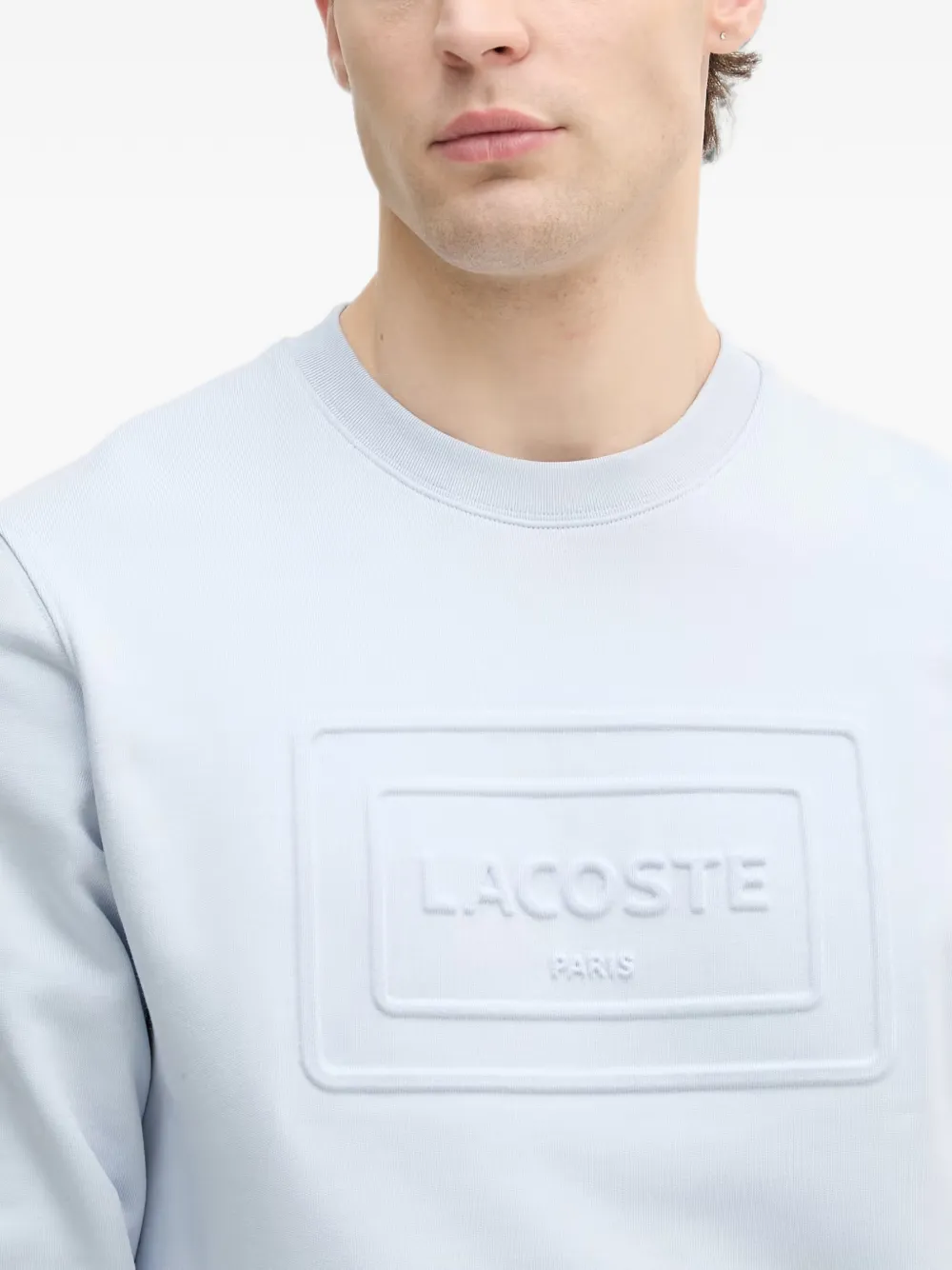Lacoste Trui met logo-patch en reliëf Blauw