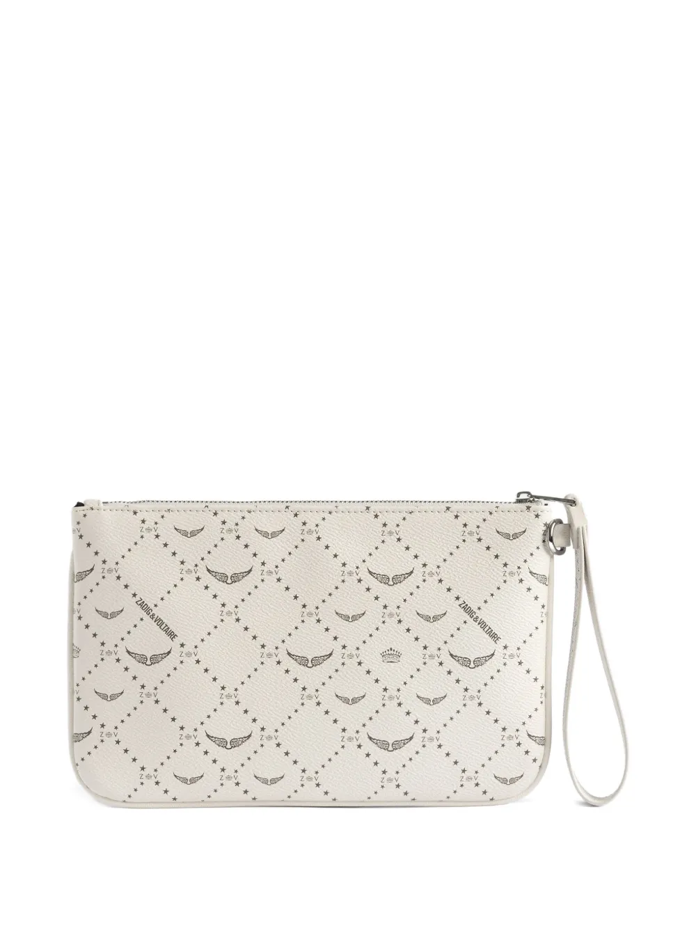 Zadig&Voltaire Clutch met logoprint Beige