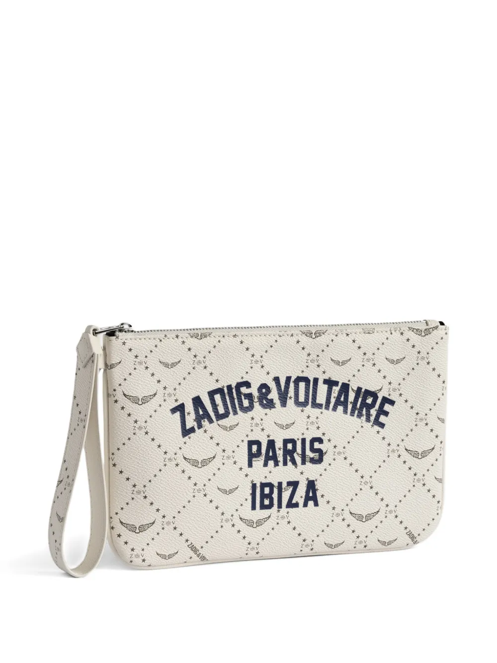 Zadig&Voltaire Clutch met logoprint Beige