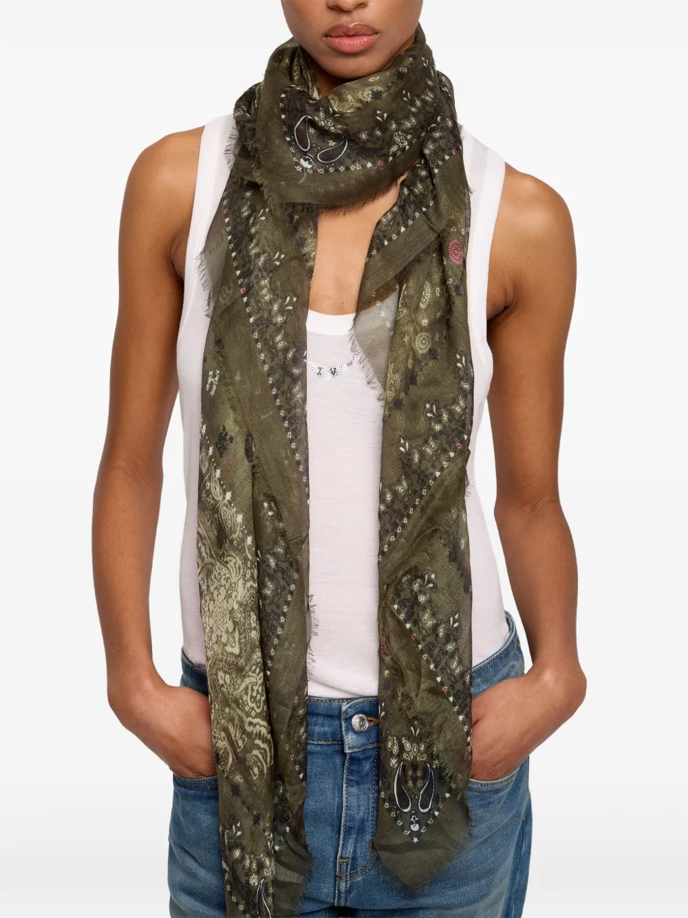 Zadig&Voltaire Bandana sjaal Groen