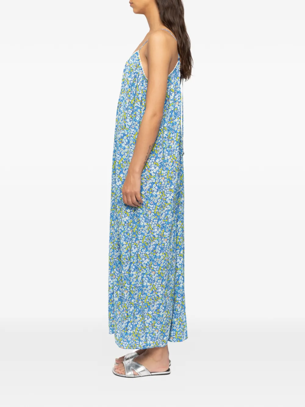 Zadig&Voltaire Ristym maxi-jurk met bloemen-print Blauw